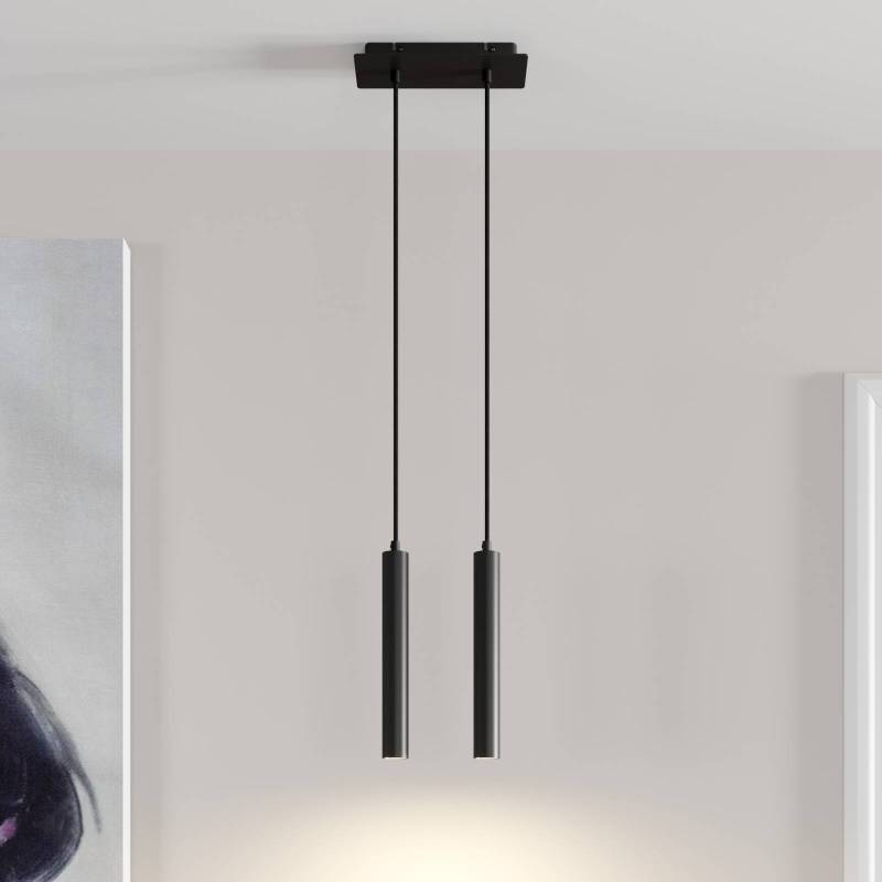 Arcchio LED-Pendelleuchte Franka, 2-flg., schwarz, Alu von Arcchio