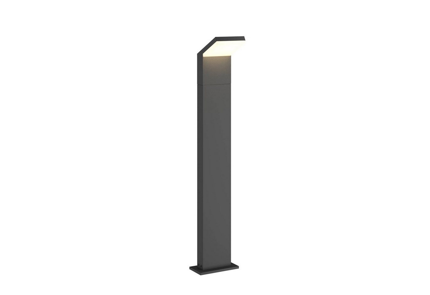 Arcchio LED Pollerleuchte Yolena, LED-Leuchtmittel fest verbaut, warmweiß, Modern, Aluminium, Polycarbonat, dunkelgrau, weiß, 1 flammig, inkl. von Arcchio