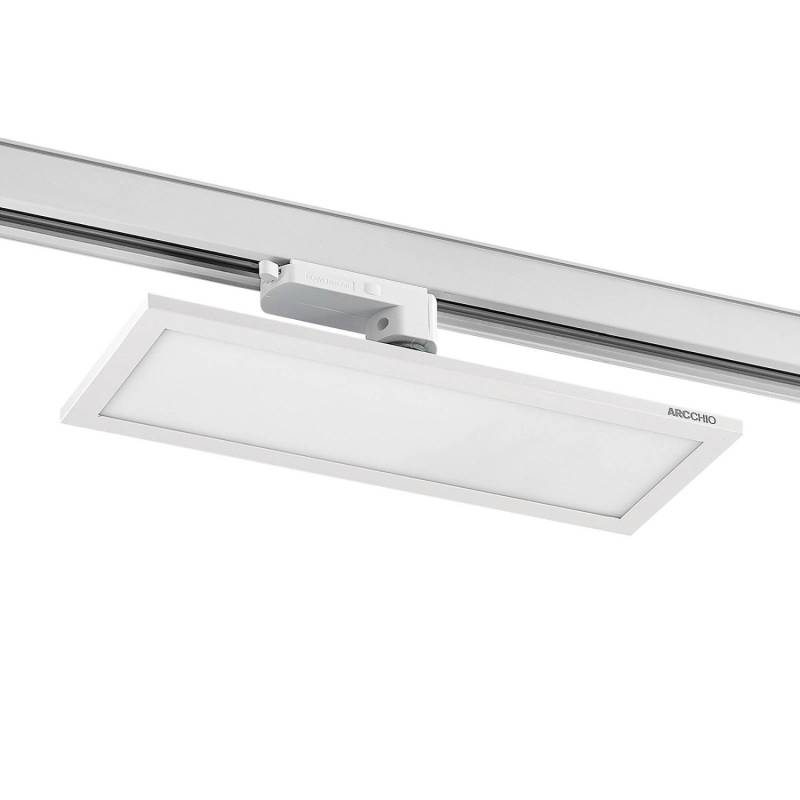 Arcchio LED Stromschienenstrahler LED Panel Hairis Modern in Weiß 1-flammig  Arbeitszimmerleuchte von Arcchio