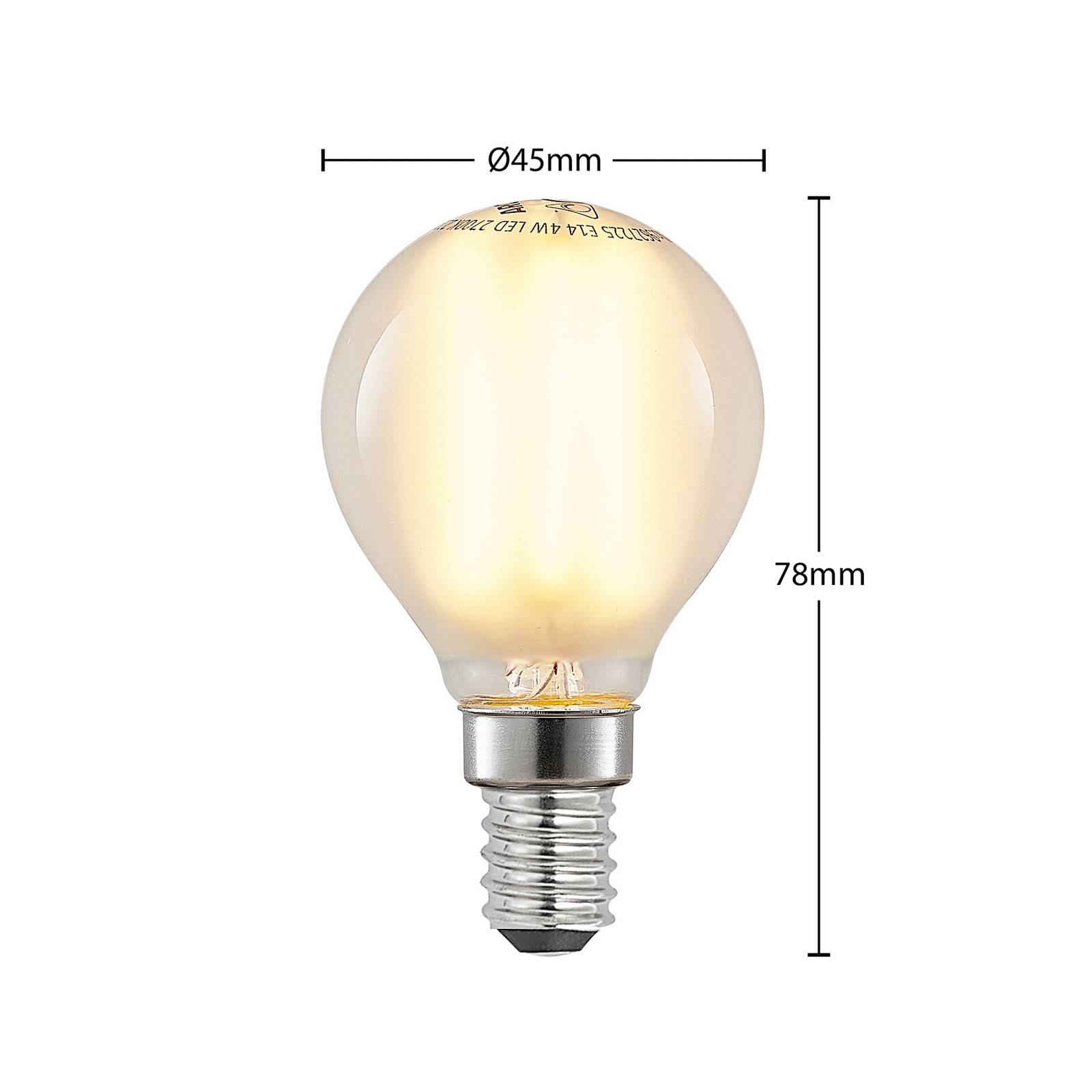 LED-Tropfenlampe E14 4W 2700K matt dimmbar 3er-Set von Arcchio