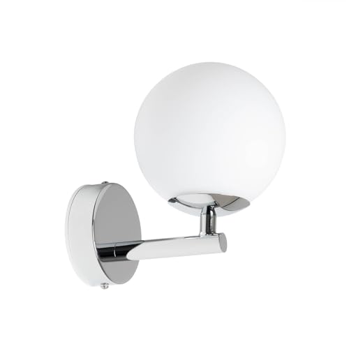 Arcchio LED Wandleuchte, Wandlampe Bad 'Maviris' (spritzwassergeschützt) (Modern) in Chrom aus Metall u.a. für Badezimmer (1 flammig,) - Wandleuchten, Spiegelleuchte Badezimmer, Wandbeleuchtung von Arcchio