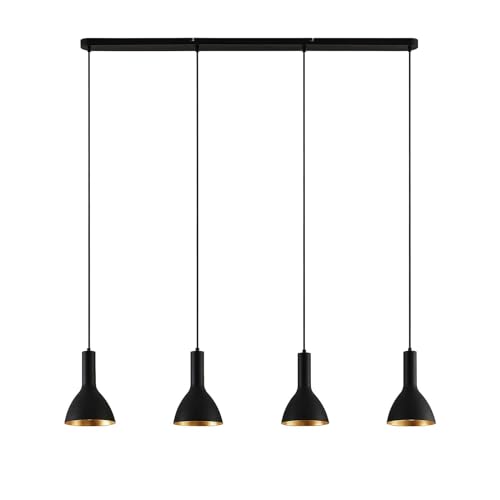 Arcchio Pendelleuchte 'Cosmina' (Modern) in Schwarz aus Metall u.a. für Küche (4 flammig, E27) - Deckenlampe, Esstischlampe, Hängelampe, Hängeleuchte, Küchenleuchte von Arcchio