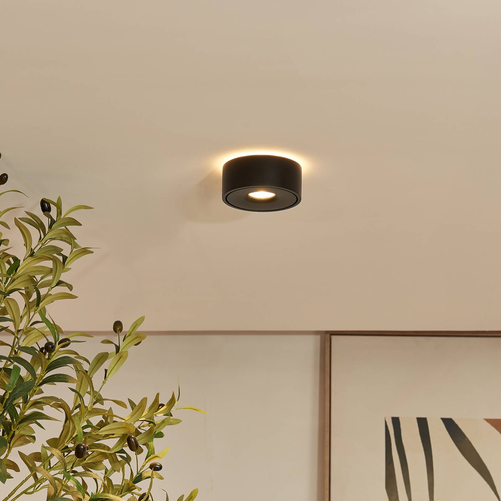 Arcchio Rotari LED-Deckenlampe, up & down, schwarz von Arcchio