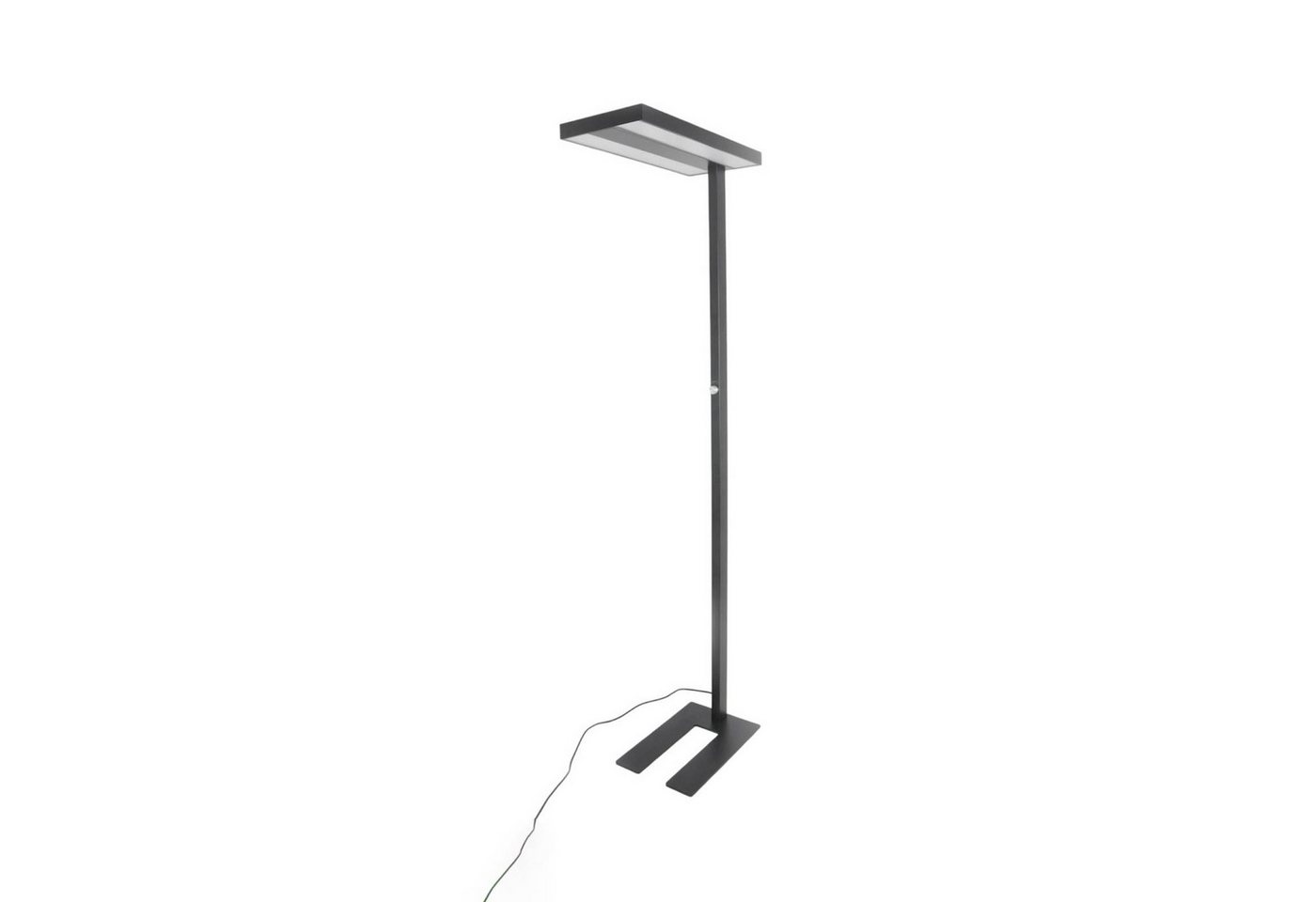 Arcchio Stehlampe Logan, dimmbar, LED-Leuchtmittel fest verbaut, universalweiß, Modern, Aluminium, Kunststoff, Schwarz, weiß, inkl. von Arcchio