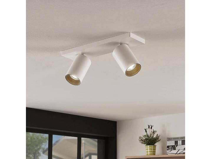 Arcchio Strahler Brinja, 2er-Set, weiß, eckig, 2-flg., GU10 Brinja Arcchio, dimmbar, weiß / opal, für Flurbereich, Aluminium, Modern, Strahler von Arcchio