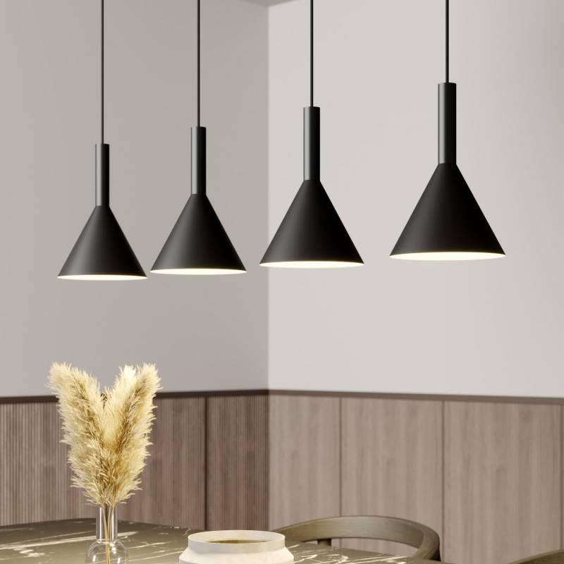Arcchio Tadej Pendelleuchte Hängeleuchte Lampe Leuchte 4 Flammig Schwarz Weiß6 B-Ware von Arcchio