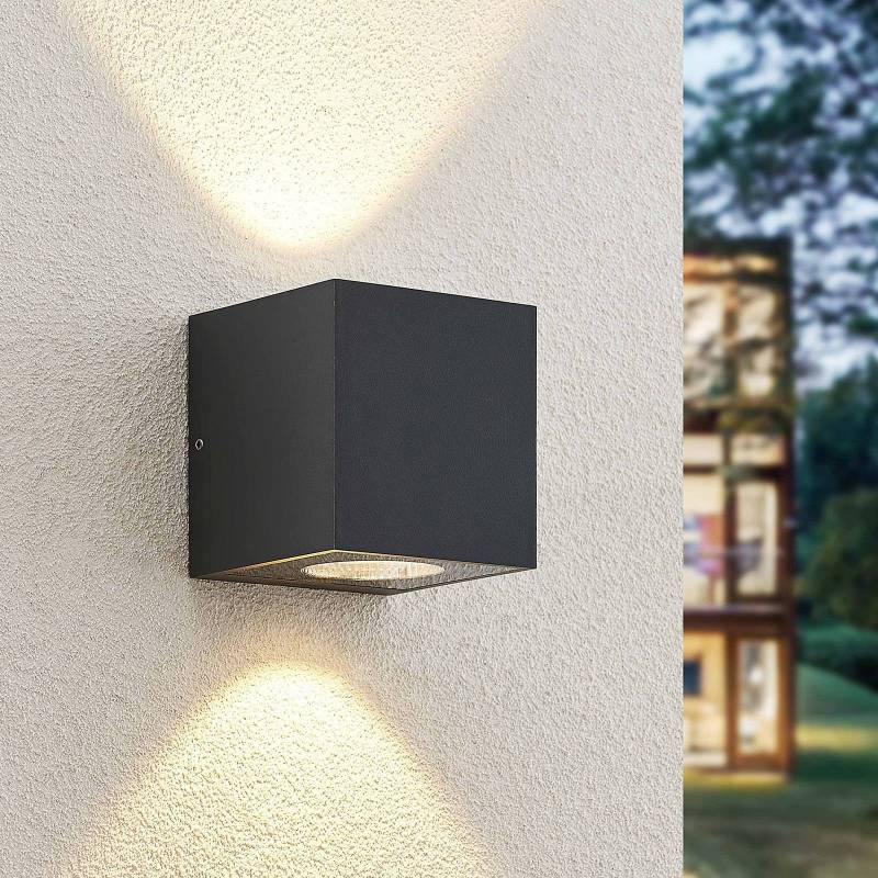 Arcchio LED-Außenwandlampe Tassnim, 12 cm, anthrazit, IP65 von Arcchio