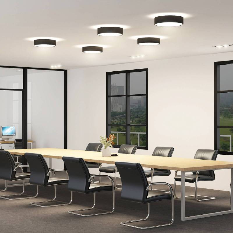 Arcchio LED-Deckenlampe Vanida, schwarz, Ø 40 cm, up/down von Arcchio