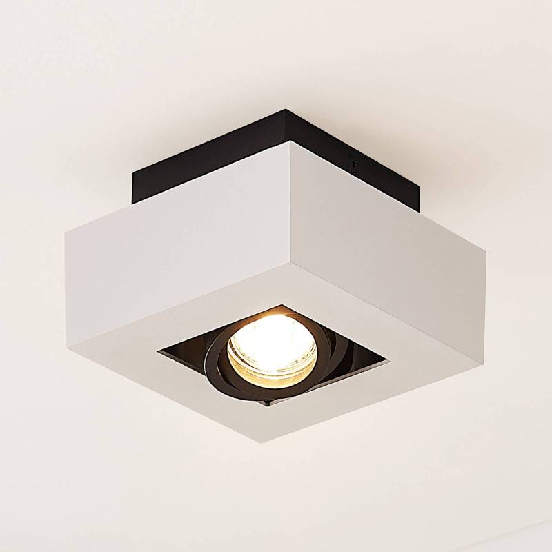 Arcchio Strahler Vince, 14 x 14 cm, weiß/schwarz, GU10 von Arcchio