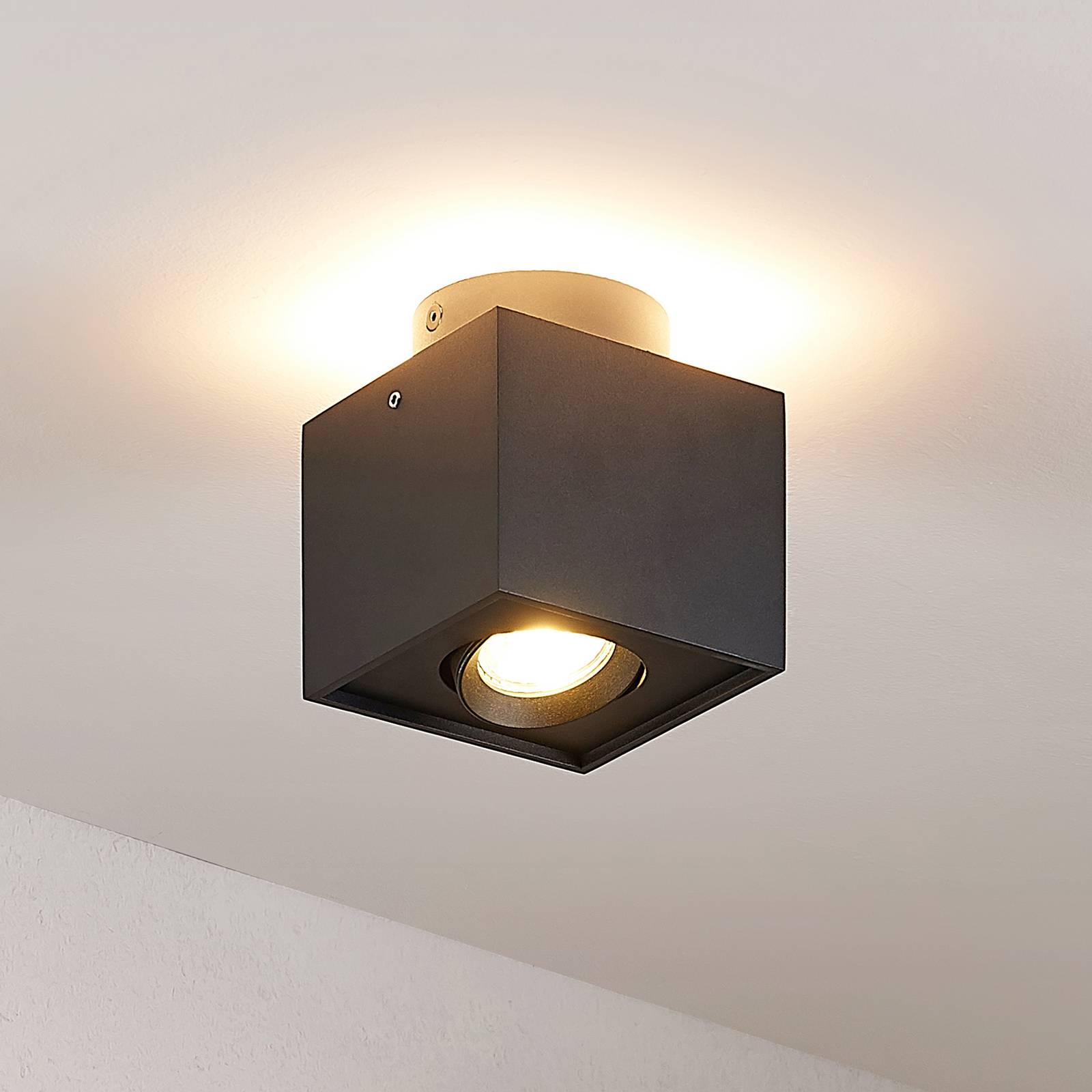 Arcchio Walisa Deckenlampe, eckig, schwarz von Arcchio