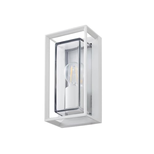 Arcchio Wandleuchte außen Ismera (Modern) in Weiß aus Aluminium (1 flammig, E27) - Außenwandleuchten Wandlampe Led Außenlampe Outdoor für Außenwand/Hauswand Haus Terrasse & Balkon von Arcchio