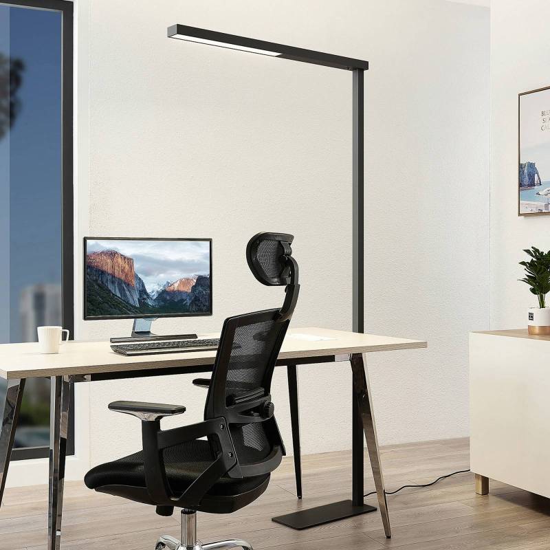 Arcchio LED-Bürostehleuchte Tamilo, schwarz, Metall, 194cm von Arcchio