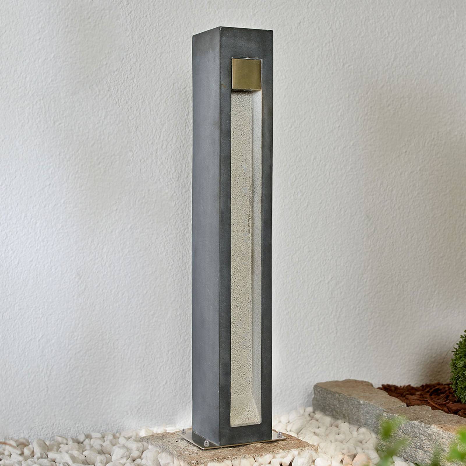 LED-Pollerleuchte Adejan, Basaltstein, V4A, 70 cm von Arcchio