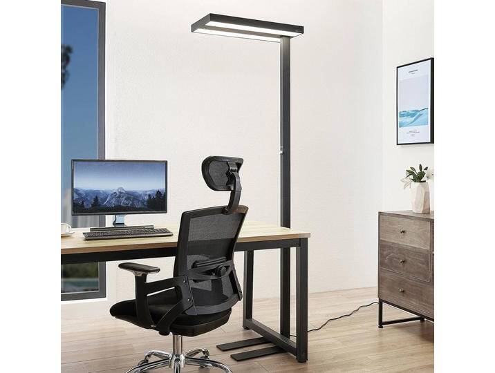 Stehlampe Logan Arcchio, dimmbar, schwarz, für Arbeitszimmer / Büro, Aluminium, Modern von Arcchio