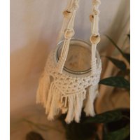 Makramee Hängelicht Palomita - Homedecor Hanging Macramee Candleholder von ArchSchoe