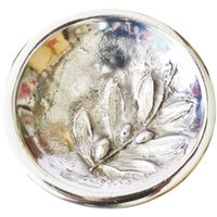 Kleine Dekorative Platte, Moderne Servierplatte Aus Aluminiumguss, Olivenzweig.kunst Griechenland von ArchStudioGallery