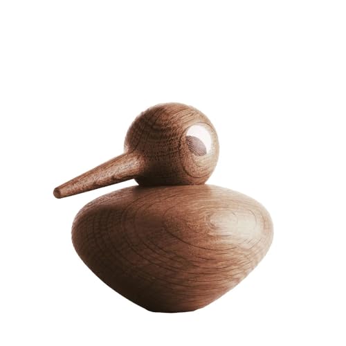 Architectmade Bird Vögel Deko Holzfigur Rundlich - Eiche geräuchert von Architectmade