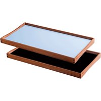 ArchitectMade - Tablett Turning Tray, 23 x 45 cm, schwarz / blau von Architectmade