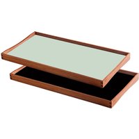 ArchitectMade - Tablett Turning Tray, 23 x 45 cm, schwarz / grün von Architectmade