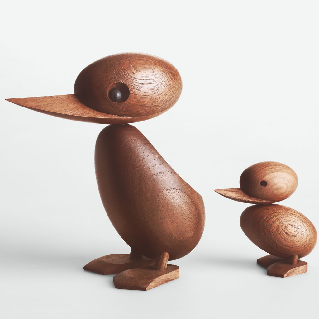 Architectmade - DUCK und DUCKLING - Holzfiguren aus Teak von Bölling von Architectmade
