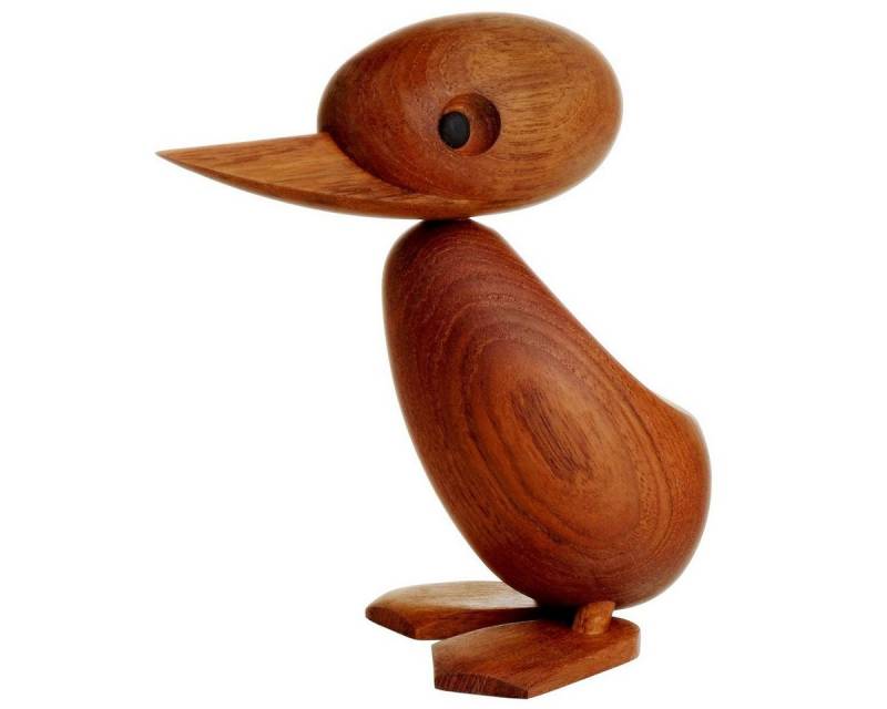 Architectmade Dekofigur Duck (Höhe 18 cm), Dekoobjekt Holzfigur Ente aus Teakholz von Architectmade
