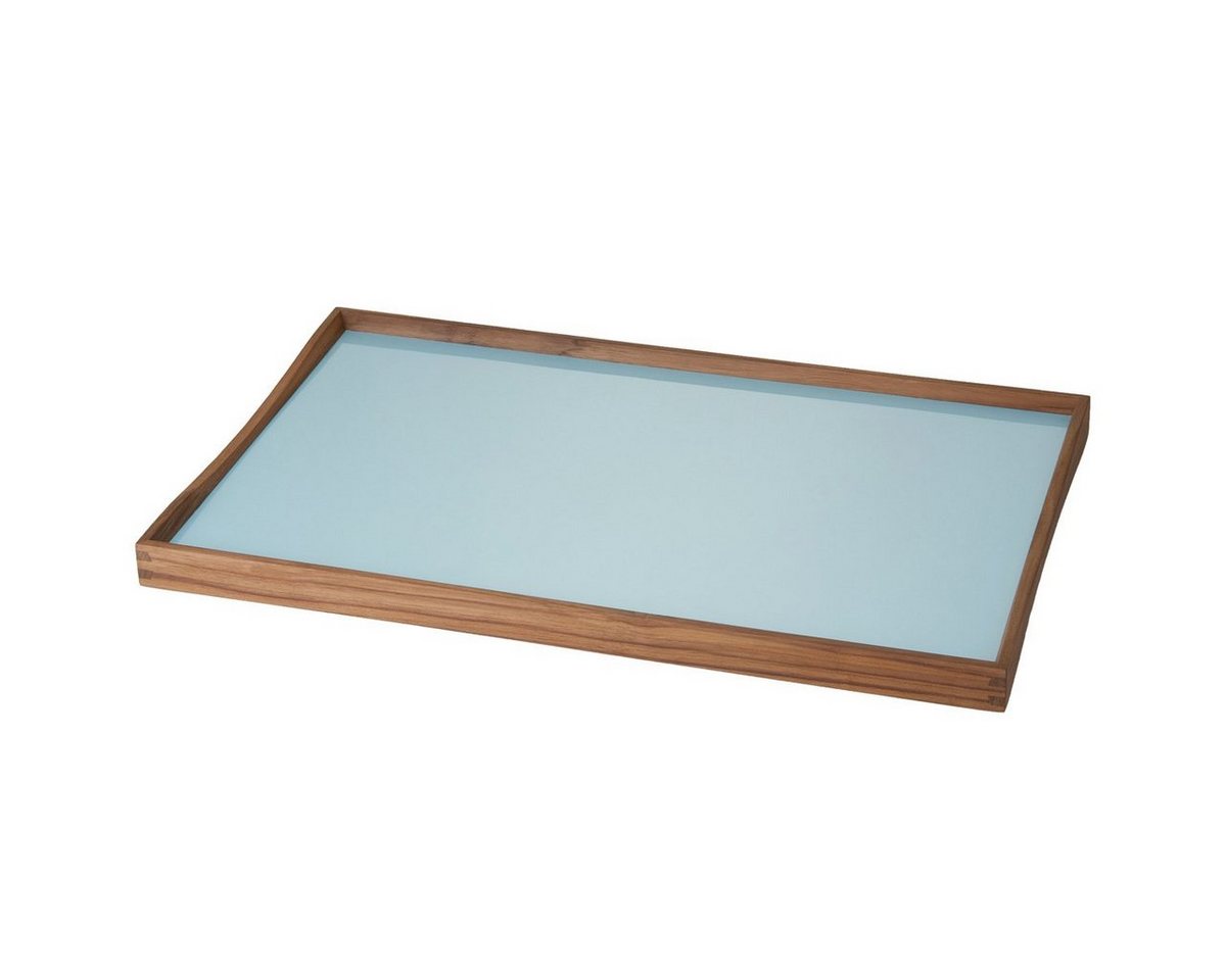 Architectmade Dekotablett Turning Tray Wendetablett (Small), Zweifarbiges Serviertablett aus Laminat/Teakholz, Tablett in 23 x 45 cm von Architectmade