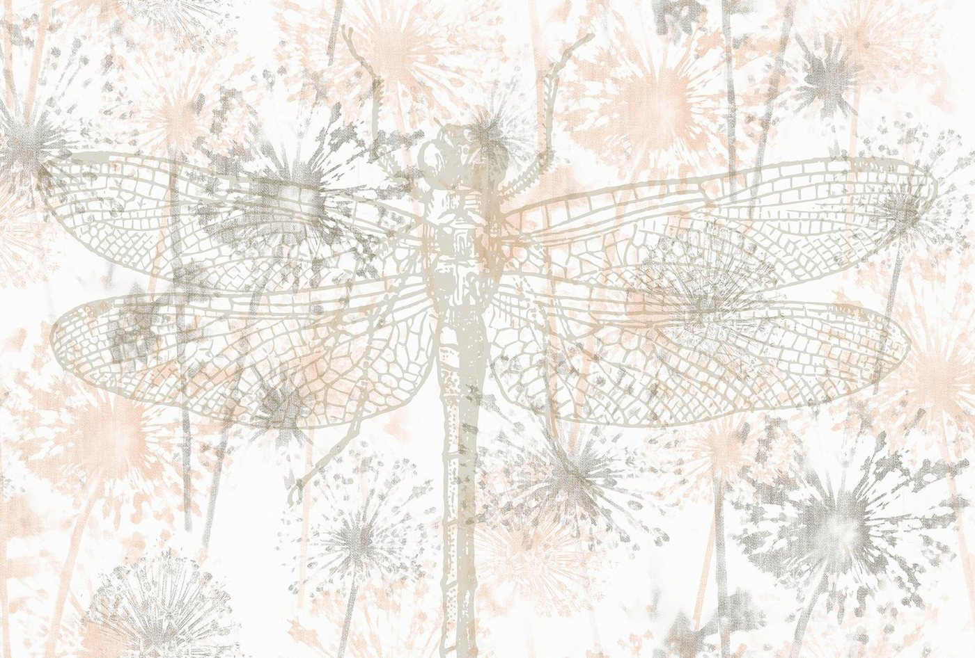 Architects Paper Fototapete Atelier 47 Dragon Fly 2, glatt, floral, (4 St), Vlies, Wand, Schräge, Decke von Architects Paper