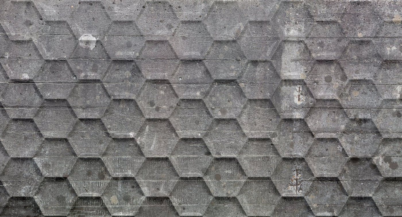 Architects Paper Fototapete Atelier 47 Honeycomb 2, glatt, geometrisch, (5 St), 3D Fototapete Grafisch 200 g Vlies Premium Tapete Steinoptik von Architects Paper
