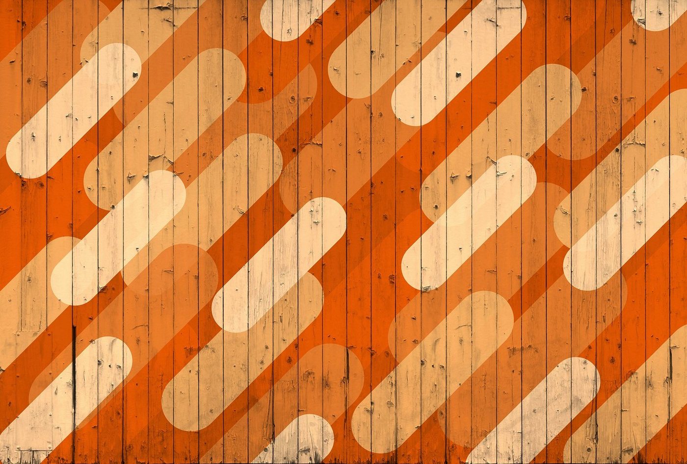 Architects Paper Fototapete Atelier 47 Pill Pattern 2, glatt, Holz, (4 St), Vlies, Wand, Schräge, Decke von Architects Paper
