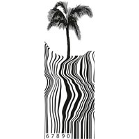 Architects Paper Fototapete "Barcode Beach", Palmen Tapete Natur Schwarz Weiß Panel 1,00m x 2,80m von Architects Paper