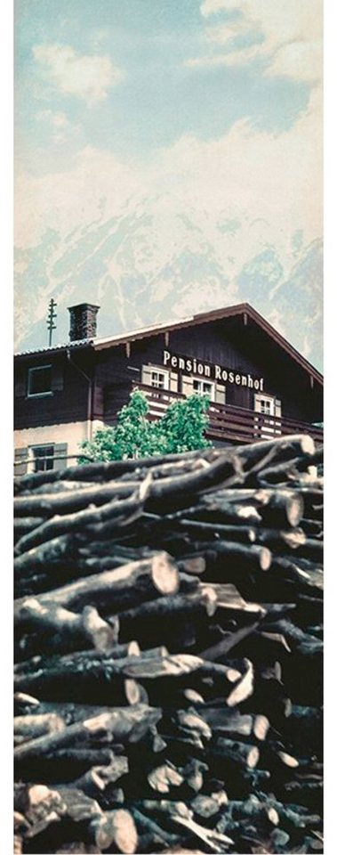 Architects Paper Fototapete Nostalgia, (1 St), Landhaus Tapete Natur Panel Braun Weiß Blau 1,00m x 2,80m von Architects Paper