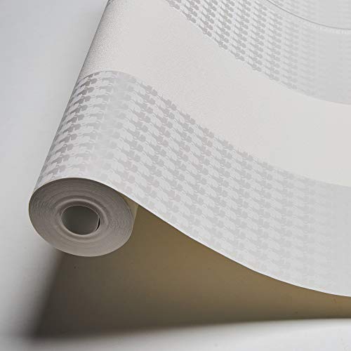 Architects Paper KARL LAGERFELD - Vliestapete Ribbon - Luxustapete 10,05m x 0,53m - Designertapete Made in Germany - grau weiß 378484 37848-4 von Architects Paper