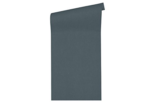 Architects Paper PVC-freie Vliestapete Alpha Tapete Uni 10,05 m x 0,53 m blau Made in Germany 333726 33372-6 von Architects Paper