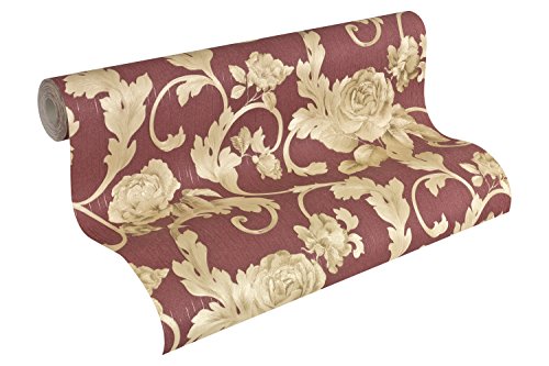 Architects Paper Tapete Nobile klassische Mustertapete fein strukturiert gold metallic, rot, 959832 Architects Paper Tapete Nobile klassische Mustertapete fein strukturiert gold metallic, rot, 959832 von A.S. Création