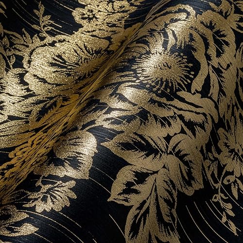 Architects Paper Textiltapete Metallic Silk Tapete mit Blumen floral 10,05 m x 0,53 m metallic schwarz Made in Germany 306577 30657-7 Architects Paper Textiltapete Metallic Silk Tapete mit Blumen floral 10,05 m x 0,53 m metallic schwarz Made in Germany 306577 30657-7 von Architects Paper