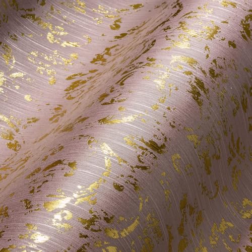 Architects Paper Textiltapete Metallic Silk Tapete mit Ornamenten barock 10,05 m x 0,53 m metallic rosa Made in Germany 306604 30660-4 von Architects Paper