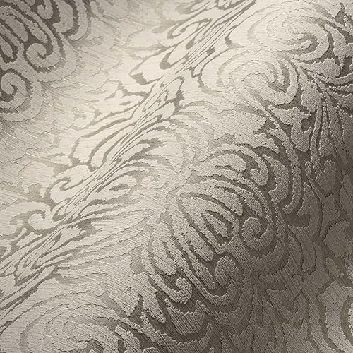 Architects Paper Textiltapete Tessuto 2 Tapete mit Ornamenten barock 10,05 m x 0,53 m beige braun Made in Germany 961931 96193-1 von A.S. Création