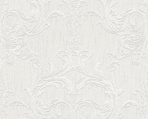 A.S. Création Architects Paper Textiltapete Tessuto 2 Tapete mit Ornamenten barock 10,05 m x 0,53 m grau weiß Made in Germany 961961 96196-1 A.S. Création Architects Paper Textiltapete Tessuto 2 Tapete mit Ornamenten barock 10,05 m x 0,53 m grau weiß Made in Germany 961961 96196-1 von A.S. Création
