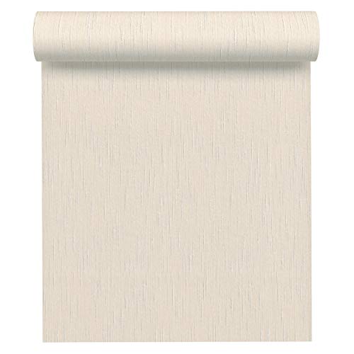 Architects Paper Textiltapete Tessuto Tapete Uni 10,05 m x 0,53 m creme Made in Germany 965127 9651-27 von Architects Paper