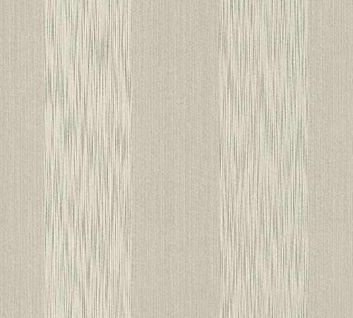 Architects Paper Textiltapete Tessuto Tapete mit Blockstreifen 10,05 m x 0,53 m beige Made in Germany 956606 95660-6 von Architects Paper