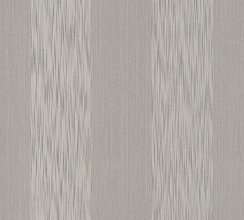 Architects Paper Textiltapete Tessuto Tapete mit Blockstreifen 10,05 m x 0,53 m grau Made in Germany 956607 95660-7 von Architects Paper