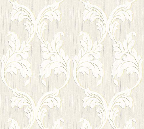 Architects Paper Textiltapete Tessuto Tapete mit Ornamenten barock 10,05 m x 0,53 m beige creme metallic Made in Germany 956287 95628-7 Architects Paper Textiltapete Tessuto Tapete mit Ornamenten barock 10,05 m x 0,53 m beige creme metallic Made in Germany 956287 95628-7 von A.S. Création