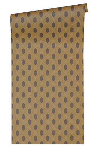 Architects Paper Vliestapete Absolutely Chic Tapete geometrisch grafisch 10,05 m x 0,53 m metallic schwarz braun Made in Germany 369736 36973-6 von A.S. Création