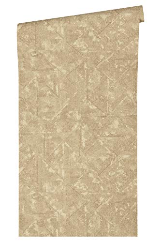 Architects Paper Vliestapete Absolutely Chic Tapete im Ethno Look 10,05 m x 0,53 m beige braun metallic Made in Germany 369745 36974-5 von Architects Paper