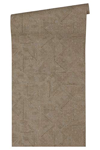 Architects Paper Vliestapete Absolutely Chic Tapete im Ethno Look 10,05 m x 0,53 m metallic braun grau Made in Germany 369748 36974-8 von Architects Paper