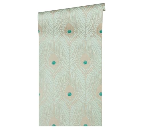 Architects Paper Vliestapete Absolutely Chic Tapete mit Pfauen Feder 10,05 m x 0,53 m metallic blau grün Made in Germany 369713 36971-3 Architects Paper Vliestapete Absolutely Chic Tapete mit Pfauen Feder 10,05 m x 0,53 m metallic blau grün Made in Germany 369713 36971-3 von A.S. Création