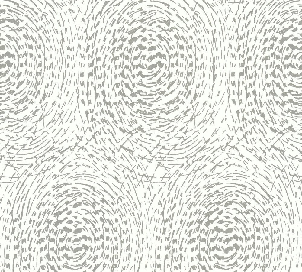 Architects Paper Vliestapete Architects Paper Alpha, Geometrische Tapete, silber, weiß von Architects Paper