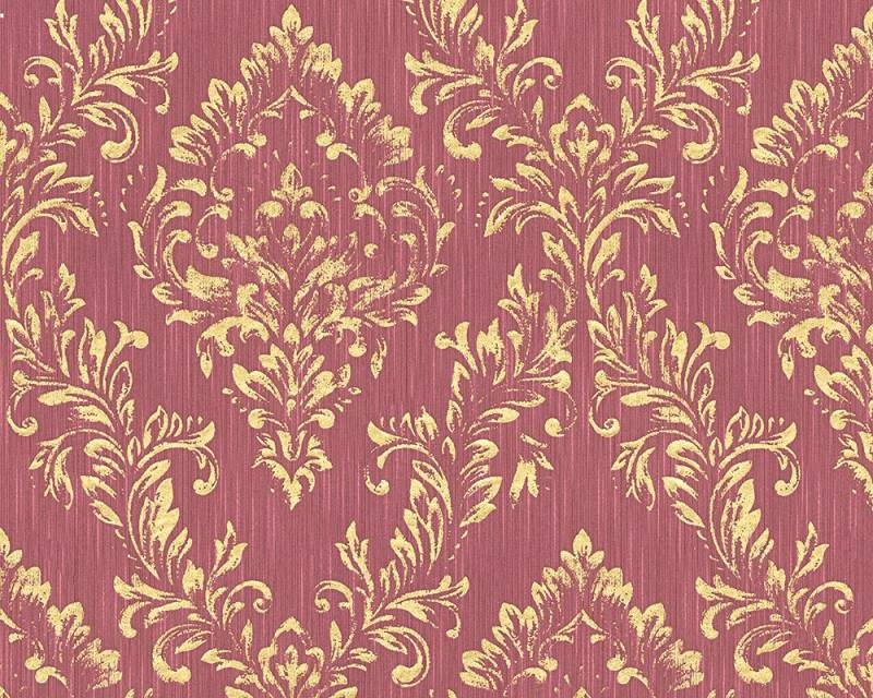 Architects Paper Vliestapete Architects Paper Metallic Silk, Barock Tapete, gold, rot von Architects Paper