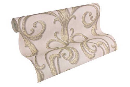 Architects Paper Tapete Nobile klassiche Mustertapete strukturiert beige creme metallic, rosa, 958922 von Architects Paper