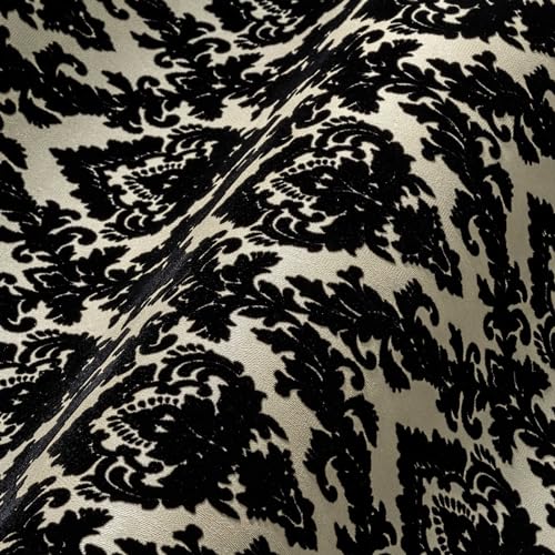 Architects Paper beflockte Barocktapete - hochwertige Luxustapete creme, schwarz mit Flock 335826 - elegante Vliestapete auf 10,05m x 0,52m - Made in Germany von Architects Paper